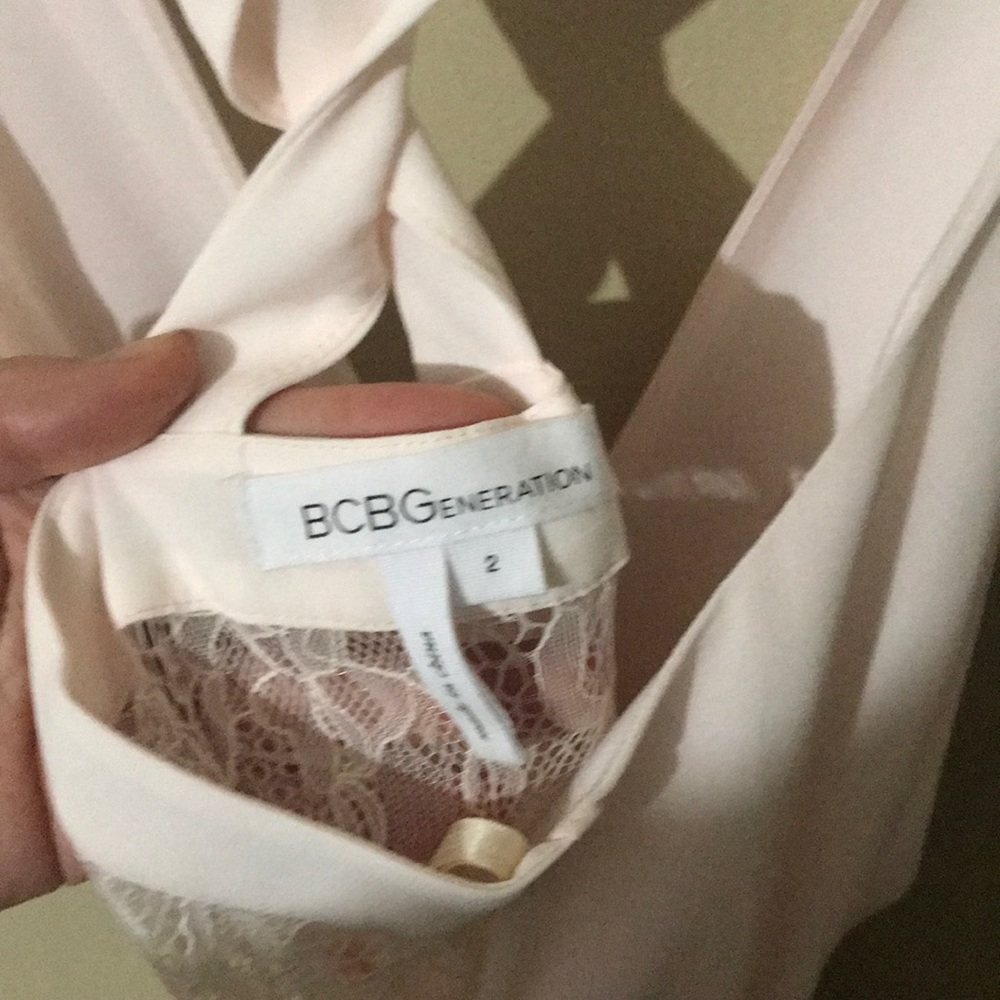 BCBG cute blush formal dress with lace back - Picture 5 of 5